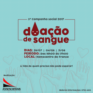 Campanha Doação de Sangue @ Hemocentro de Franca