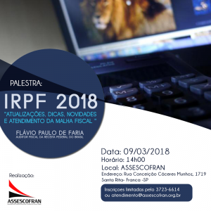 Palestra IRPF 2018 @ Assescofran